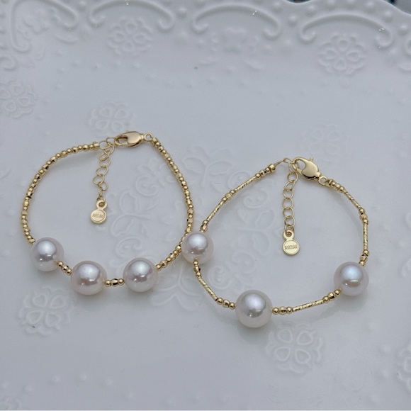 B152 Handmade Freshwater Edison Pearl Bracelets - Picture 3 of 4